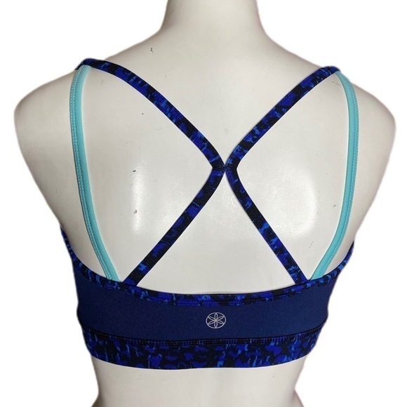 Gaiam Strappy Sports Bra Blue Size L - Picture 4 of 9